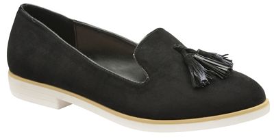 Black 'Kenzie' ladies slip on casual loafers